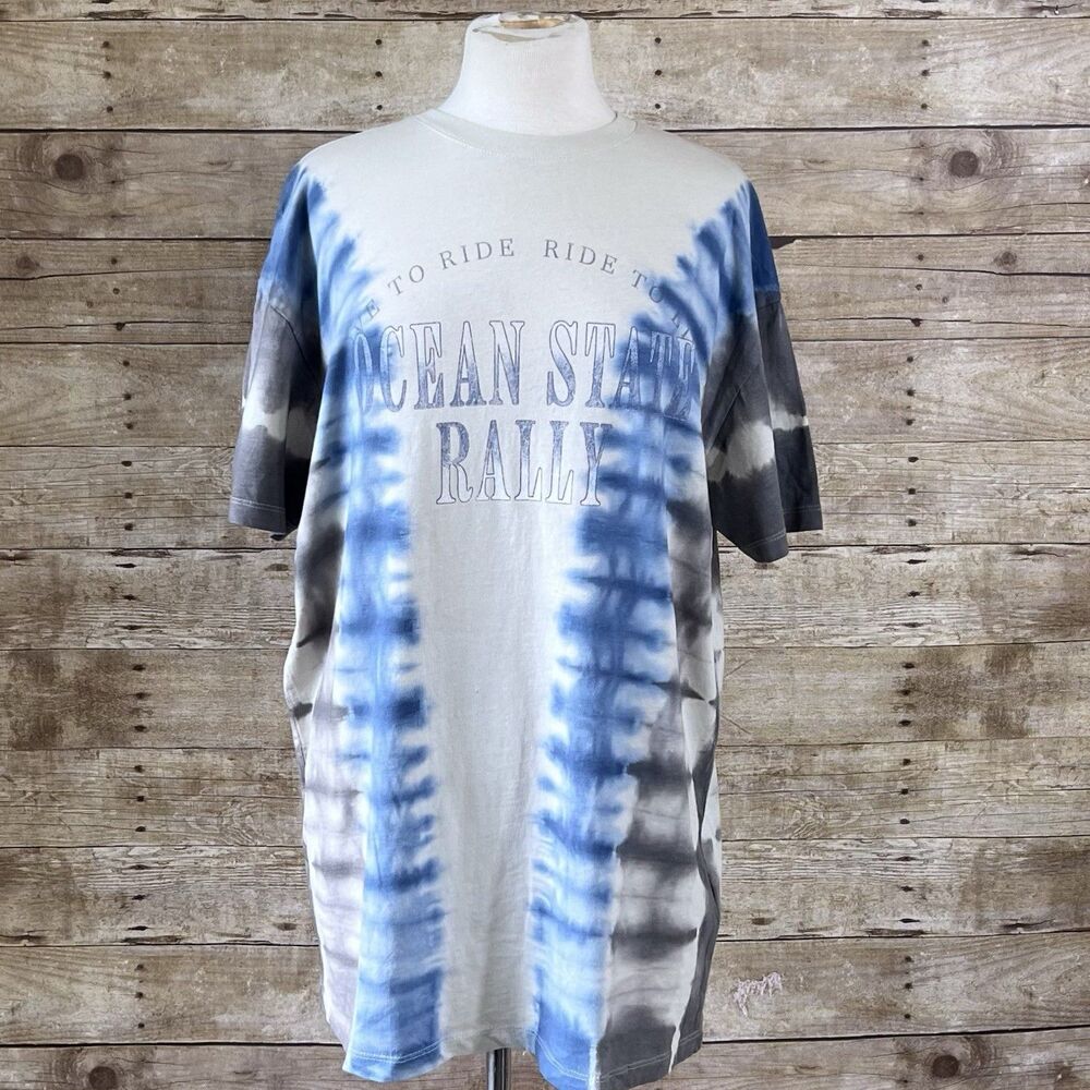 Cotton On Ocean State Rally Relaxed Boyfriend Graphic Tie Dye Tee XS 2051889-07